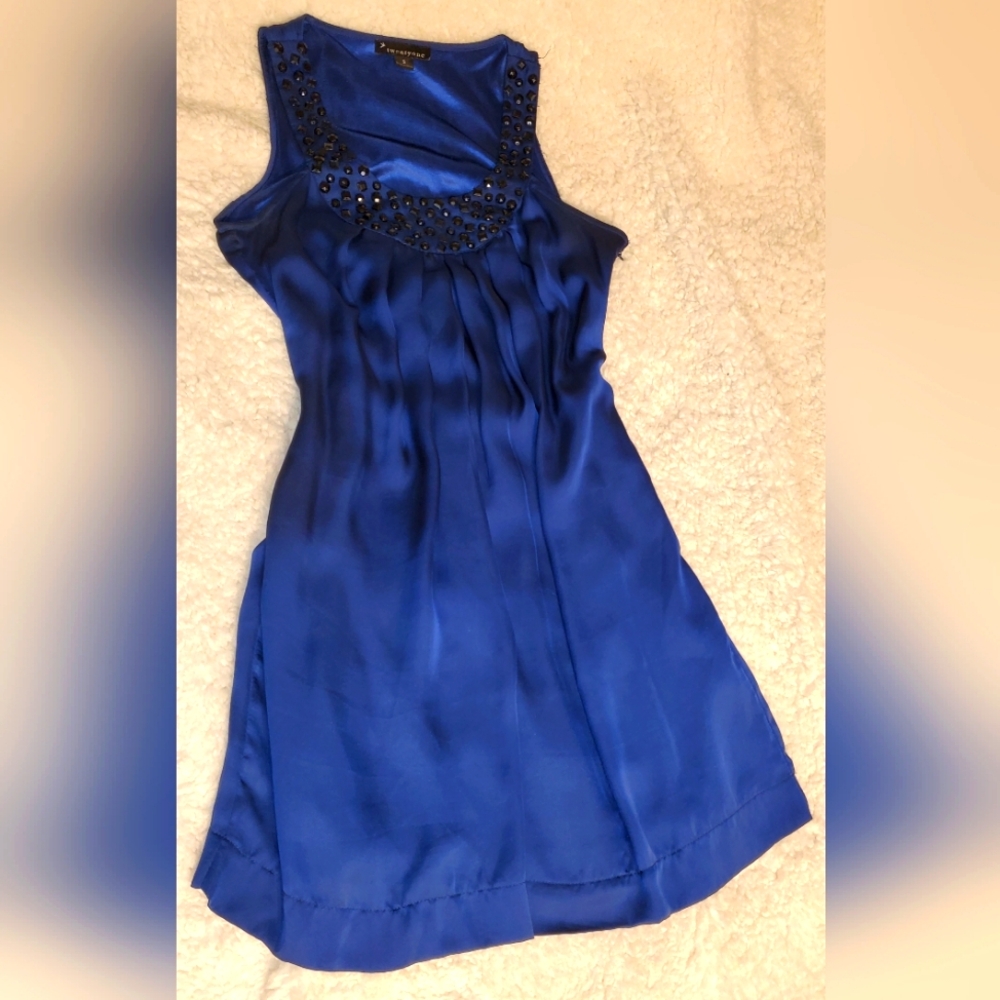 Blue Silky Dress